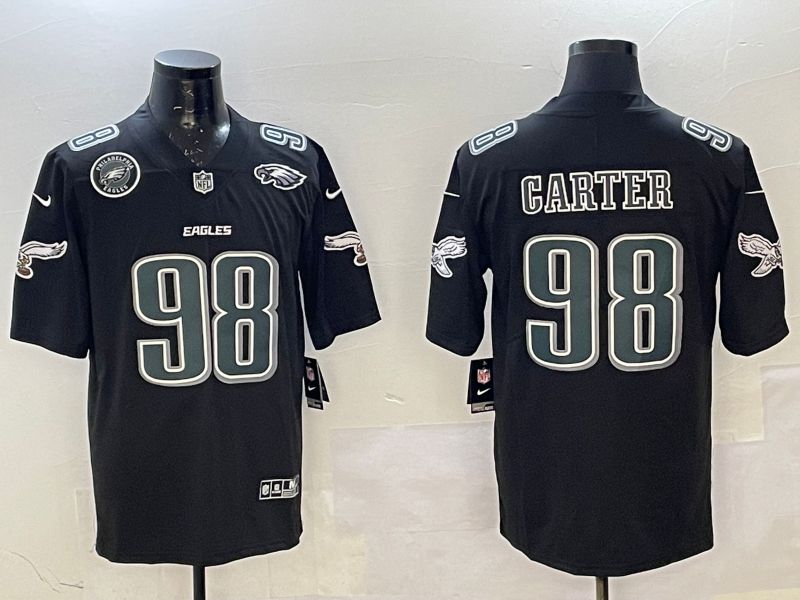Men Philadelphia Eagles #98 Carter Black Fashion 2025 Nike Limited NFL Jersey style 8->philadelphia eagles->NFL Jersey
